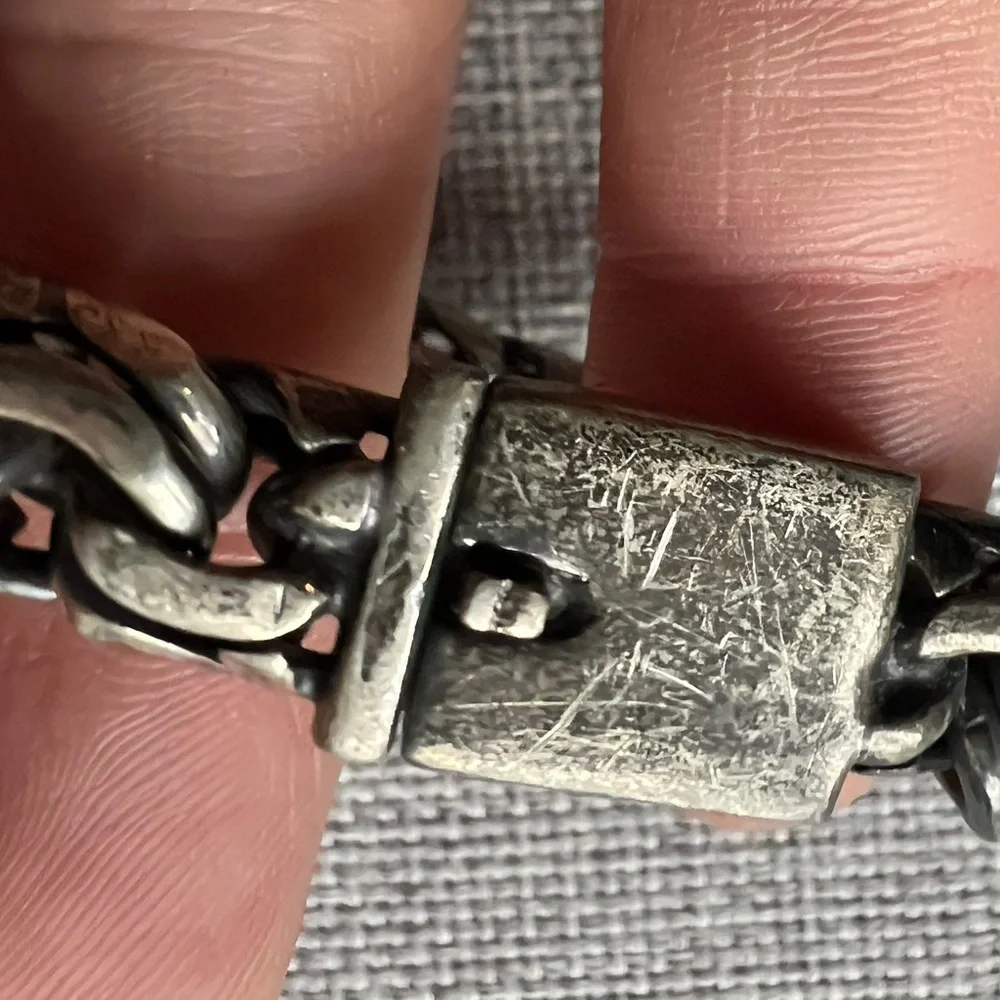 Vintage Sterling Silver Chain Bracelet 8.5in 66.6g Mexico